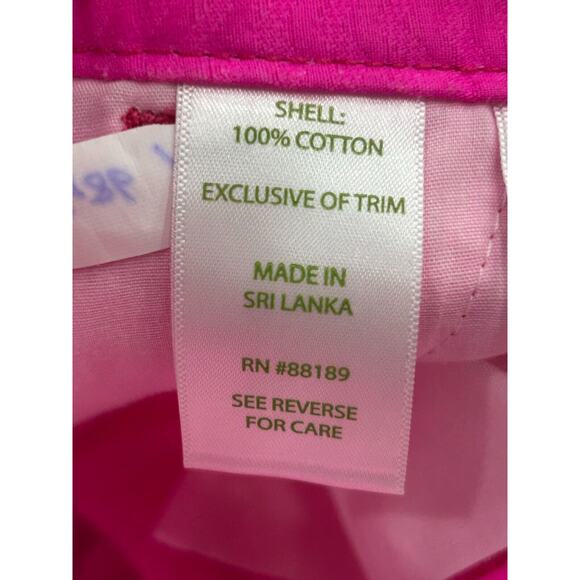 Lilly Pulitzer Women's Pink Slash Pocket Textured Adie Chino Shorts Size 00 - Picture 6 of 9